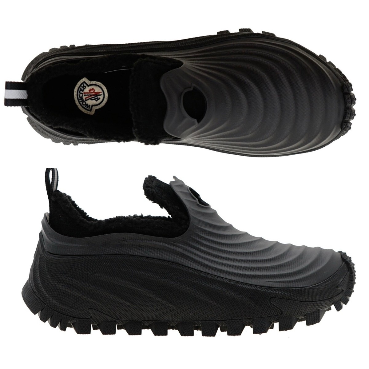 MONCLER ブラック ACQUA RAIN BOOT TG43サイズ　中古 Moncler Acqua Winter Sneaker Boots Black Rubber Size 43 / 10 US
