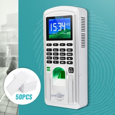 HOMSECUR New Fingerprint And RFID Card Time Attendance+Free Software+WiFi+DST
