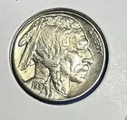 * 1937-P * SOLID+ GEM BU MS BUFFALO NICKEL * FROM ORIGINAL COLLECTION Lot 400