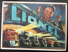 1993 LIONEL 1952 Tin Railroad Sign Train / Ra...