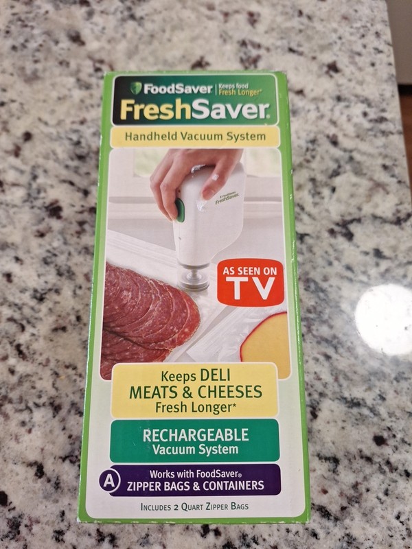 FoodSaver FreshSaver Handheld Rechargeable Vacuum Sealing System Used