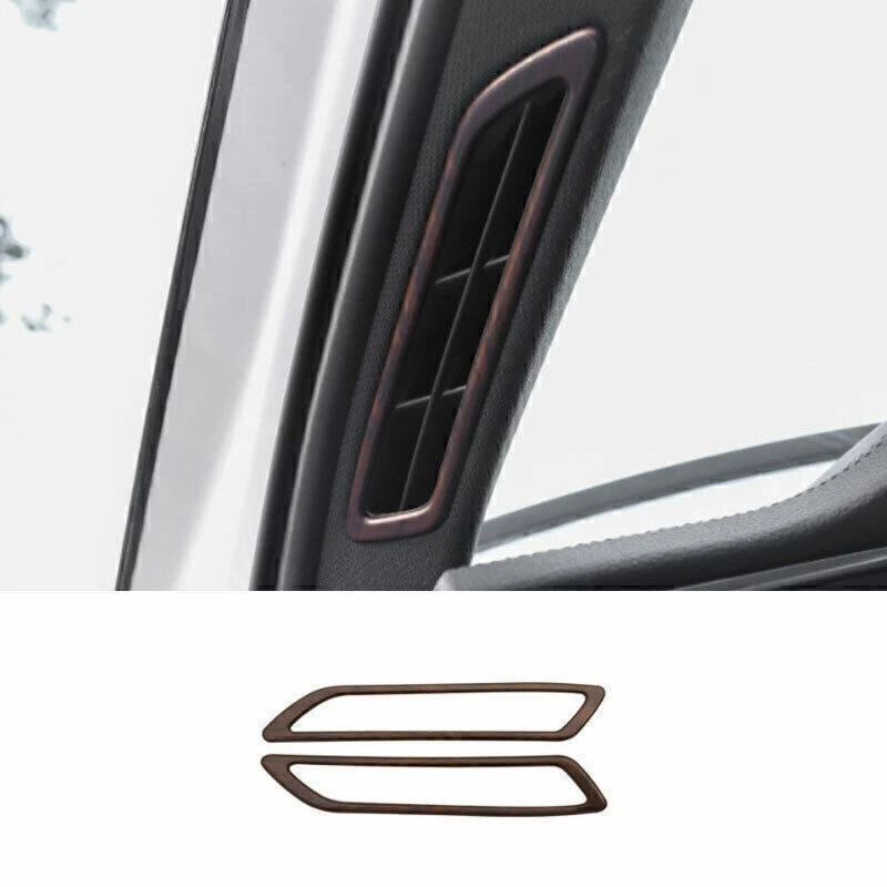 For Audi A6 A7 S6 S7 RS6 2019-2023 OEM Wood Grain A Pillar Air Outlet Vent Frame