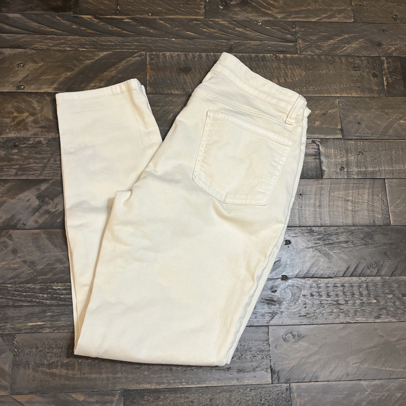 Eileen Fisher Ivory Cropped Jeans Size 6