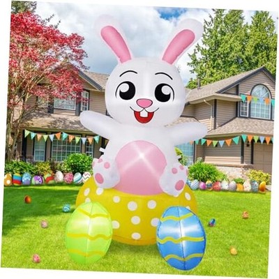  4FT Easter Inflatables Outdoor Decorations, Blow Up 4FT-Inflatable Bunny