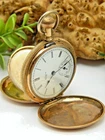 Stunning Ladies Antique Gold FIlled 0S hunting case pocket watch Elgin 11 jewel