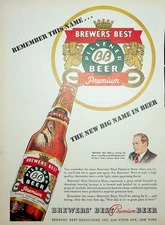 Original 1947 Vintage print AD: Brewer's Best Premium Pilsener Beer #Collective