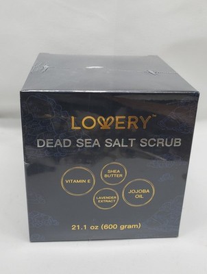 Lowery Dead Sea Salt Scrub - Natural Handmade Exfoliating Body Scrub, 21.1 oz