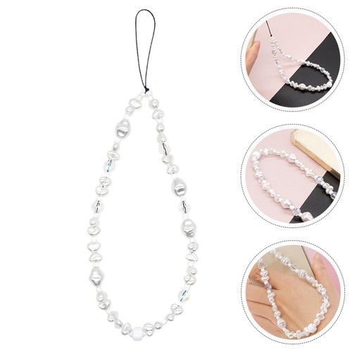 Imitation Pearl Mobile Phone Charm Chain Lanyard Case Pendant Keychain Cute - 第 12/12 張圖片