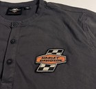 Harley Davidson Motorcycles Screamin Eagle Long Sleeve Button Henley Shirt XL