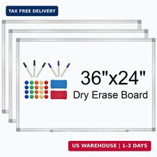 H-Qprobd 3' x 2' Whiteboard Dry Erase White Board for Wall 36x24 3pcs Magnetic