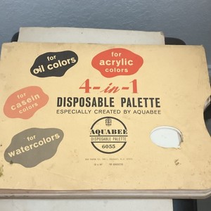 Aquabee Disposable Palette 6055 4-in-1 for Oil Acrylic Casein Watercolors