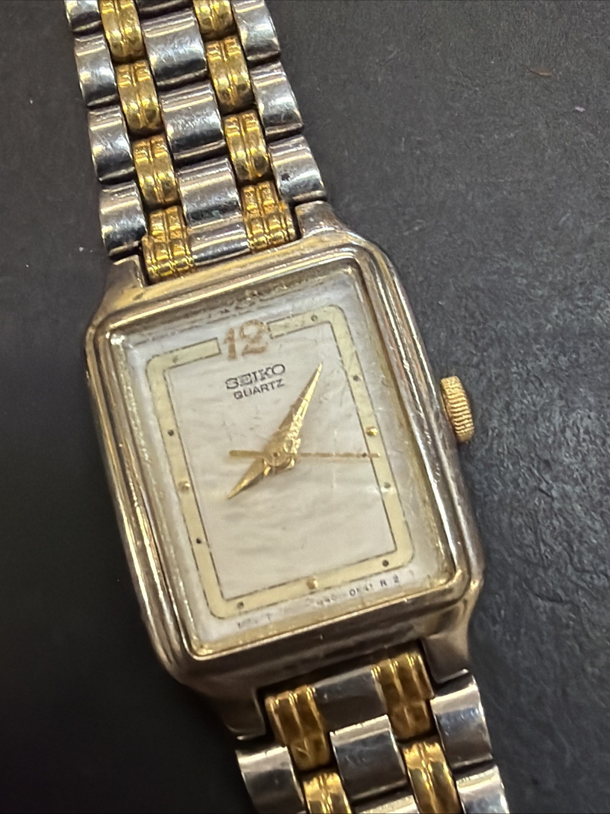 VTG Z74 Is*** Restoration Repair Analog As Parts GoldTone Lady Tank Seiko Watch - vintagewatches.pk
