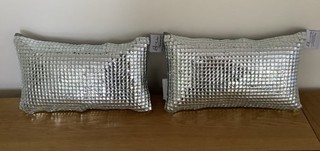 2 Kylie Minogue Crystal Cushions. (12” x 7”). Excellent Condition.