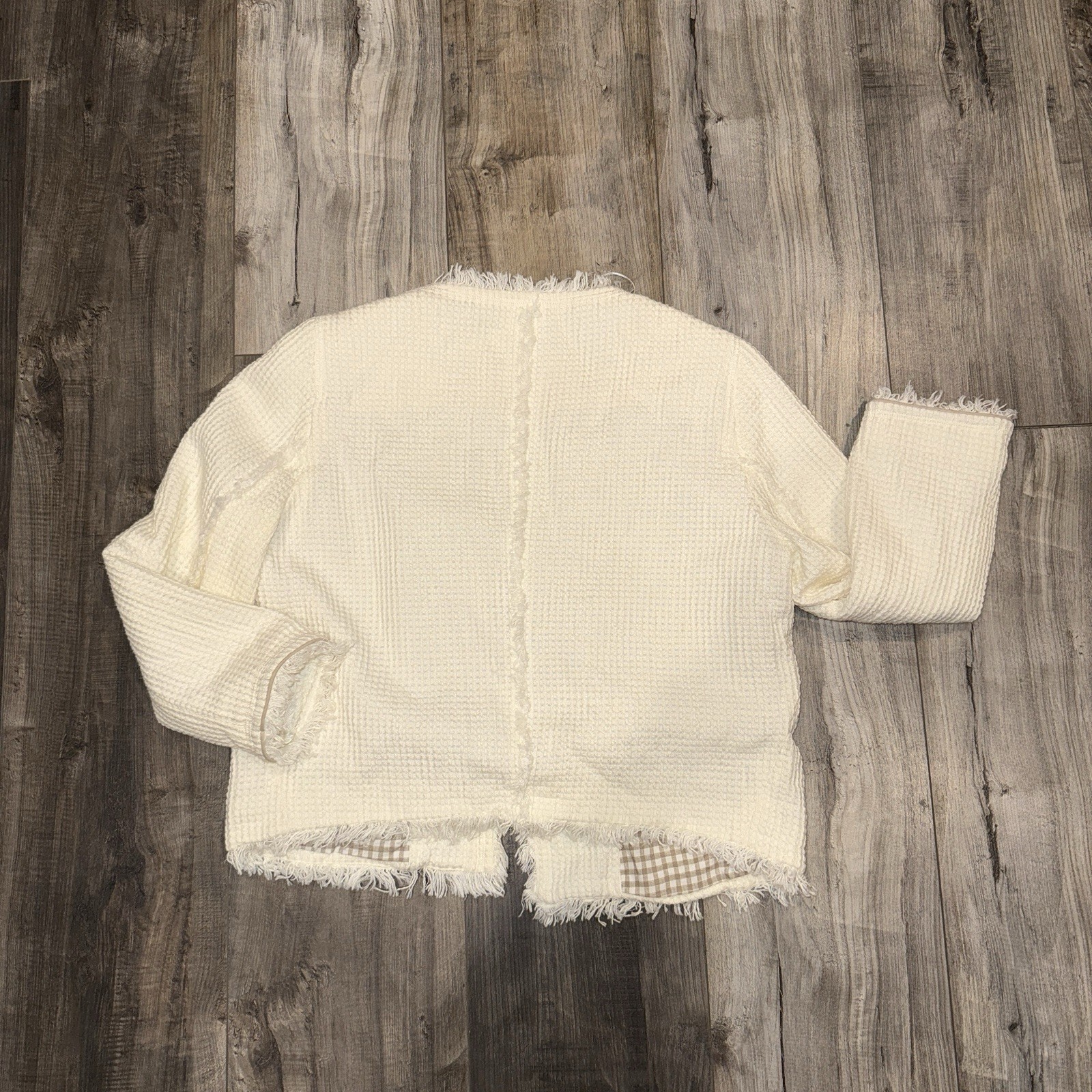 Zara Basic Large Crooped Jacket - 100% Cotton - W… - image 2