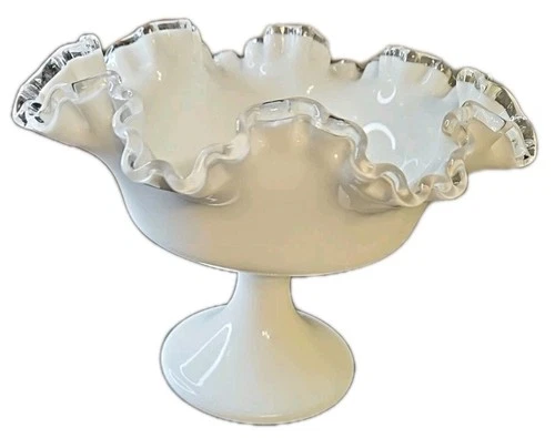 6" Vintage Silvercrest Fenton Footed Compote