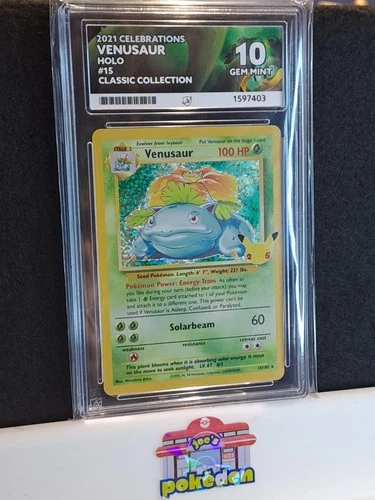 Venusaur Celebrations 25th Anniversary 15/102 Ace 10 Ace Label