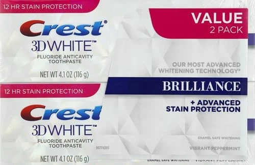 Crest 3D White Brilliance Whitening Toothpaste Vibrant Peppermint Pack Of 2 - Image 2 of 4