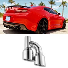 Für Chevrolet Camaro 2,5" Einlass 4" Auslass Doppelrohr Auspuffspitzen Endrohr