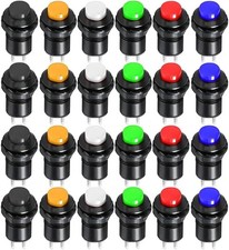 24pcs 12mm Latching Push Button Switch SPST ON/Off AC 250V/1.5A 125V/3A,...