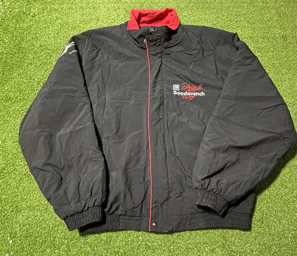 CHAQUETA VINTAGE DALE WONHARDT SR. PARA HOMBRE BOTÓN A PRESIÓN XL NEGRA 7 TIME CHAMPION Foto 2 de 4