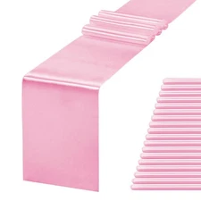20 Pack Satin Table Runner 12 X 108 Inch Silk Table Runner for PartyWedding B...
