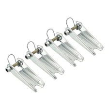 2 Inch Hook Safety Latch Kit, 4 Pack Metal Towing Hitch Replacement, Silver