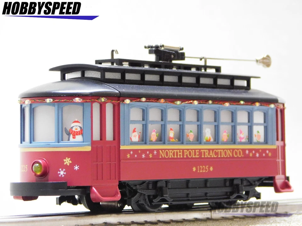 MTH RAILKING NORTH POLE BUMP-N-GO TROLLEY W/LEDS O GAUGE street car 30-5255 NEW - Image 3 of 4
