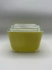 PYREX Vintage Yellow 501B 1-1/2 Cup Refrigerator Dish With Lid Number 33