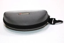 Rivbos Sunglasses Semi Hard Fabric Case Gray Zippered Clamshell 