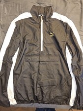 Retro Puma Savannah Track Suit Windbreaker Jacket Pants XL Beat Street Black