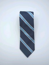 Nick Dunn London Blue White Diagonal Repp Tie 57 X 3
