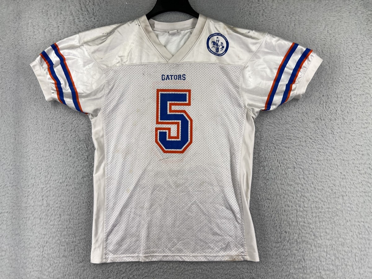 VINTAGE Gators Football Jersey Adult Medium White #5 Willis