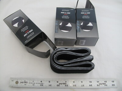 (3) Packs Hook & Loop Tape - 2'' W x 4' L per pack - 12 Ft Total - Indoor/Outdoor