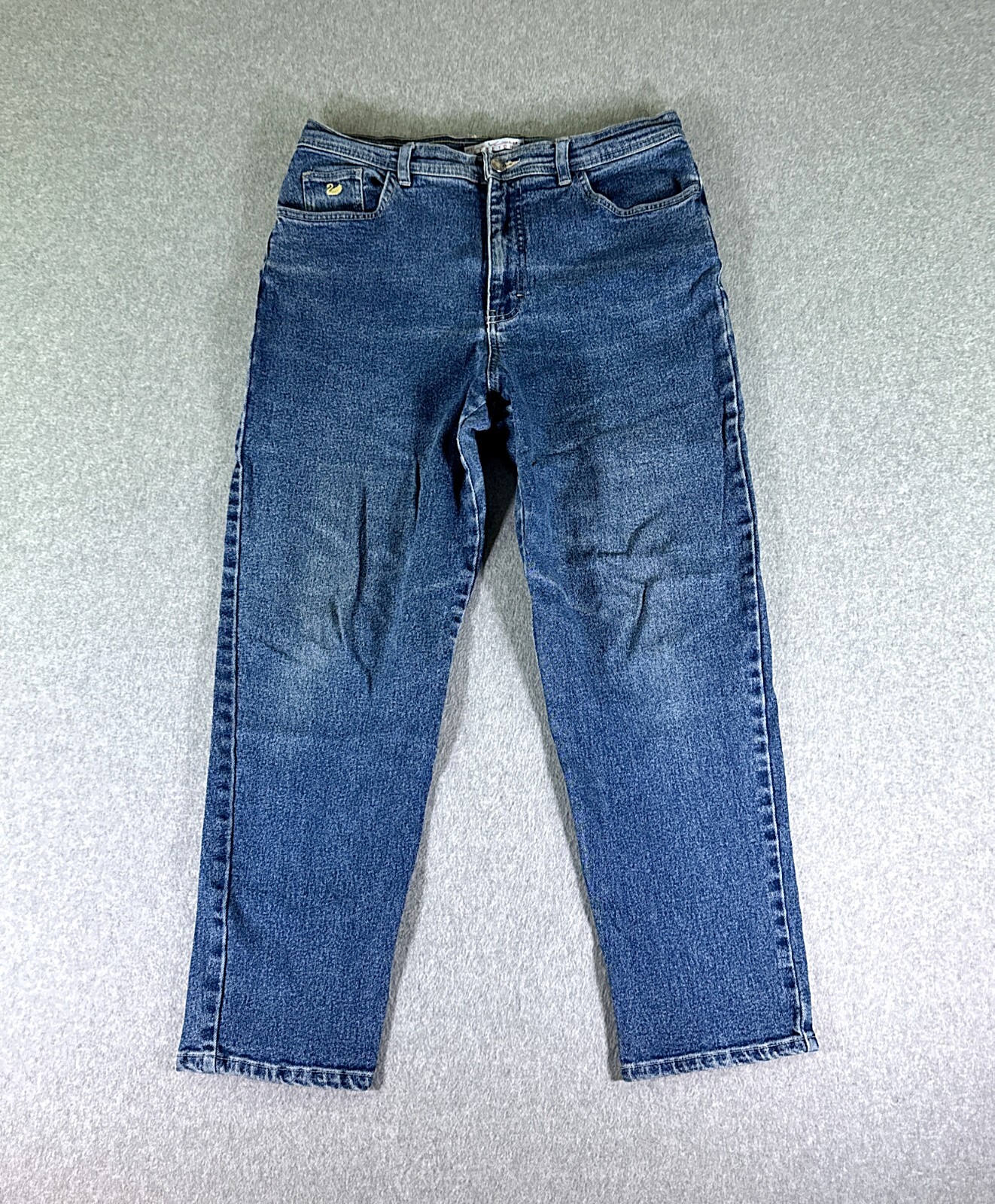 Gloria Vanderbilt Womens Blue High Rise Stretch Jeans Size 14 Petite 33x27.5