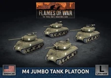 M4 Jumbo Tank Platoon (x4 Plastic) Late War American Flames of War