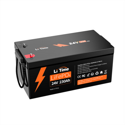 LiTime 24V 230Ah LiFePO4 Battery Deep Cycle for Solar Off-grid Cabin Home Backup