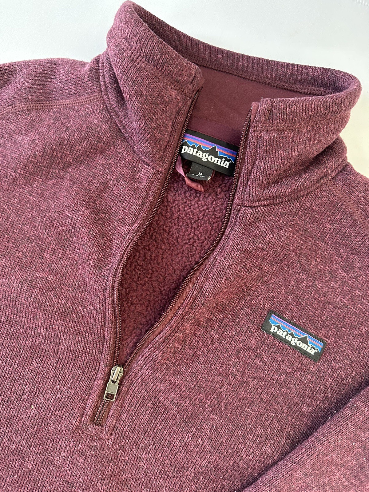 Patagonia Worn Wear Fleece Pullover Jacket, Maroon, M… Gem