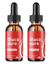  2 Pack Gluco Pure Liquid Drops, GlucoPure Blood Sugar  Pressure Support