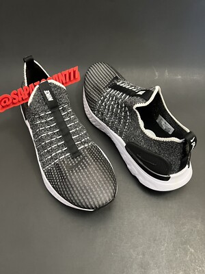 W NIKE REACT PHANTOM RUN FLYKNIT 2 OREO [CJ0280 002] BLACK WHITE SZ 11.5