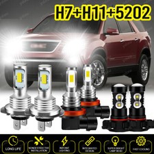 For GMC Acadia 2007-2011 2012 6X 6000K Combo LED Headlight + Fog Light Bulbs Kit