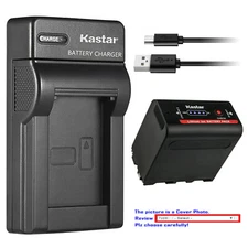 Kastar NP-F980 Battery Slim Charger for Sony NP-F330 NP-F550 NPF750 NP-F970 F990