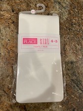The Children  s Place White Cloud Tights 1 Pair Size 4-5 Brand New