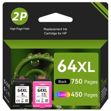 64XL XXL Black Color Ink Cartridge for HP 64 XL Envy 7155 7158 7855 7858 Printer