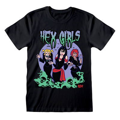 Scooby Doo Hex Girls Moon Fog Schwarz T Shirt NEU OFFIZIELL