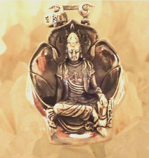 Buddha Sterling Pendant 35 gram weight. 2 inch long