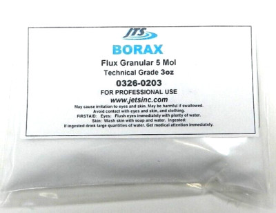 Borax 3oz for Glazing Crucible Dish Jewelry Casting Flux for Melting Gold Silver