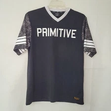 Primitive Apparel Spellout Jersey Mens XL Black V-Neck Skateboard Streetwear