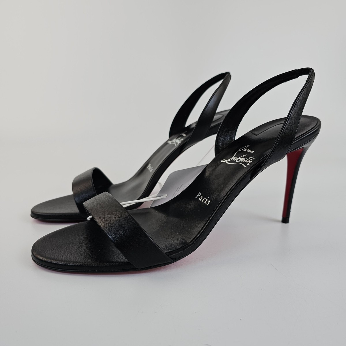 CHRISTIAN LOUBOUTIN O Marylin 85mm Black Leather Heeled Sandals New
