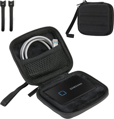 Carrying Case Compatible for Samsung T7/ T7 Touch Portable SSD, Hard Shockproof