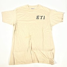 Vintage 1980’s Exhibit Technology for Industry t-shirt size M beige USA MADE